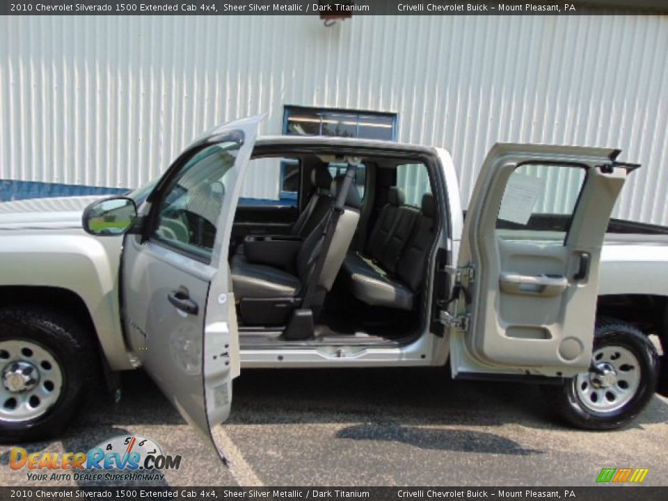 2010 Chevrolet Silverado 1500 Extended Cab 4x4 Sheer Silver Metallic / Dark Titanium Photo #14
