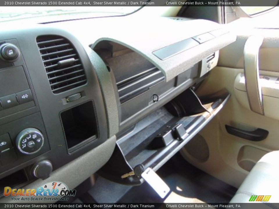 2010 Chevrolet Silverado 1500 Extended Cab 4x4 Sheer Silver Metallic / Dark Titanium Photo #23