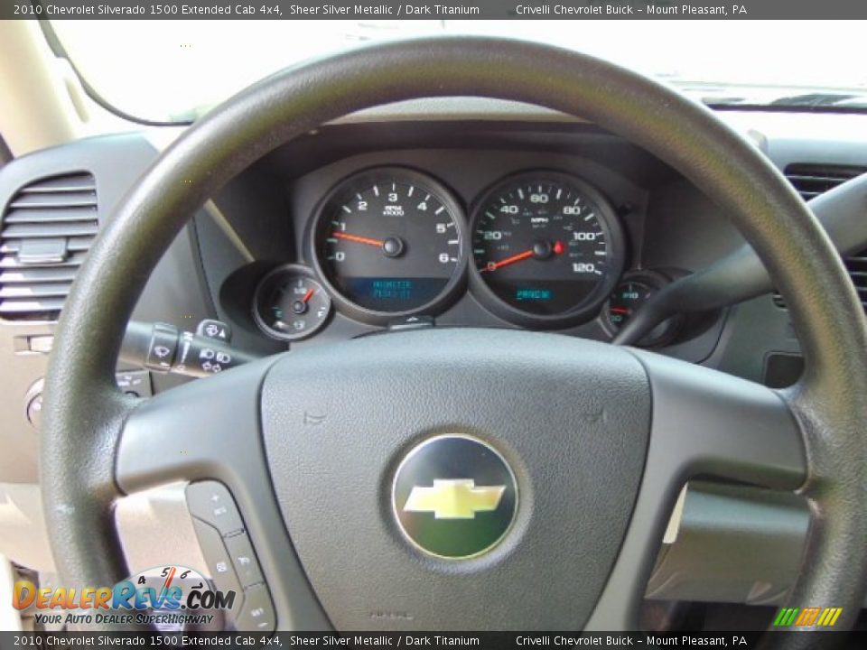 2010 Chevrolet Silverado 1500 Extended Cab 4x4 Sheer Silver Metallic / Dark Titanium Photo #24
