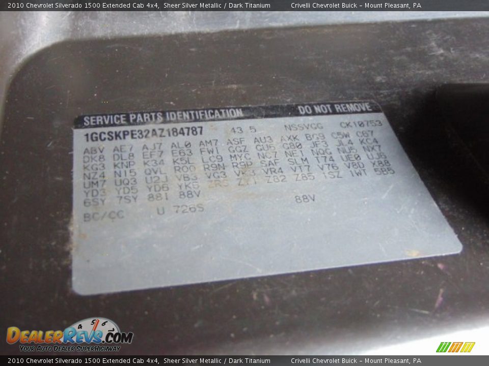 2010 Chevrolet Silverado 1500 Extended Cab 4x4 Sheer Silver Metallic / Dark Titanium Photo #29