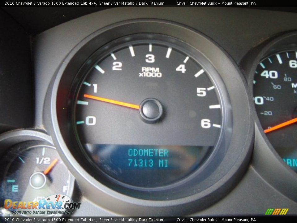 2010 Chevrolet Silverado 1500 Extended Cab 4x4 Sheer Silver Metallic / Dark Titanium Photo #30