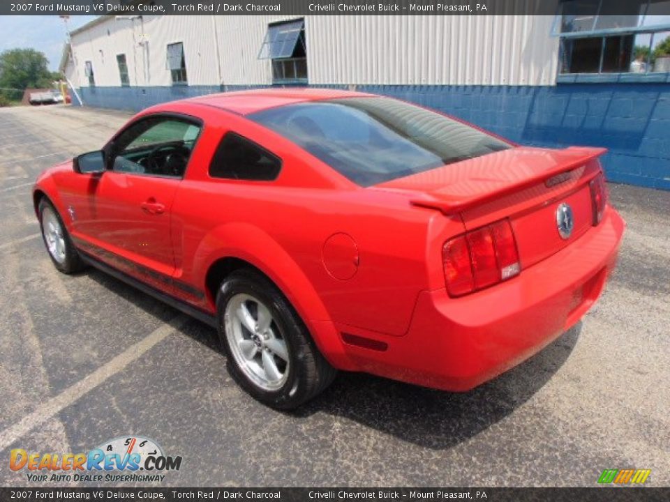 2007 Ford Mustang V6 Deluxe Coupe Torch Red / Dark Charcoal Photo #6