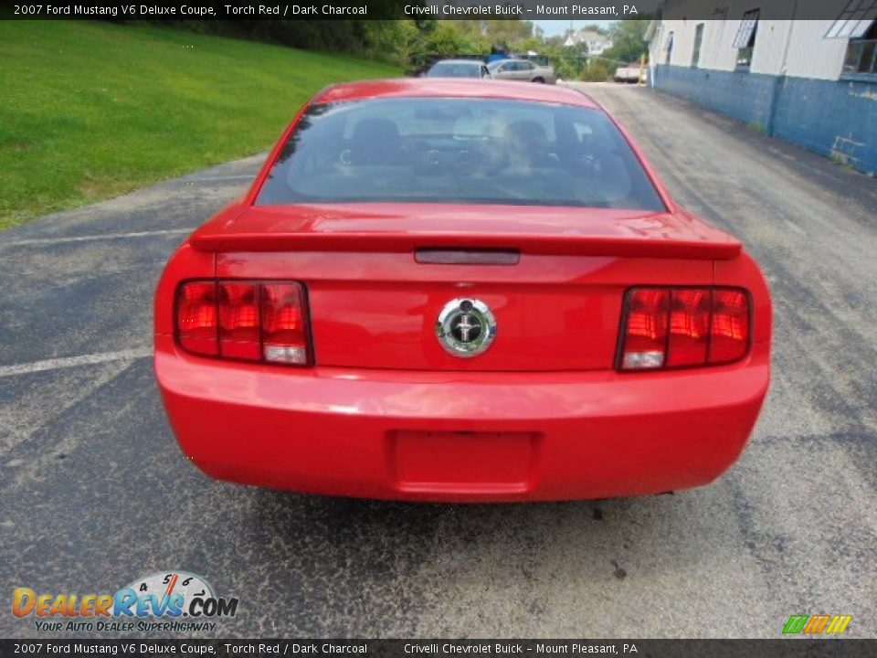 2007 Ford Mustang V6 Deluxe Coupe Torch Red / Dark Charcoal Photo #7