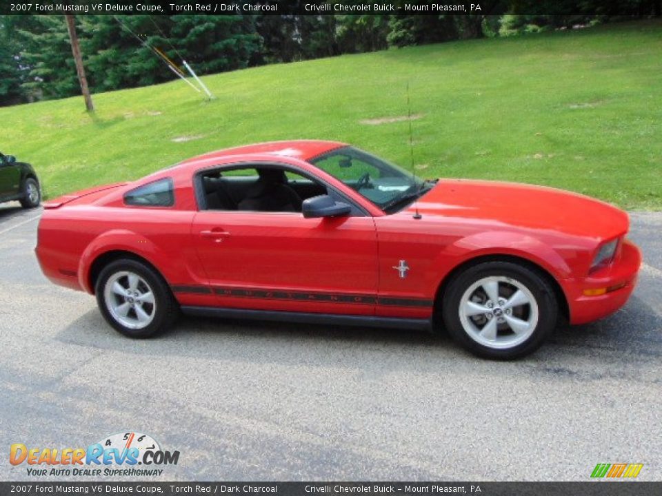 2007 Ford Mustang V6 Deluxe Coupe Torch Red / Dark Charcoal Photo #10
