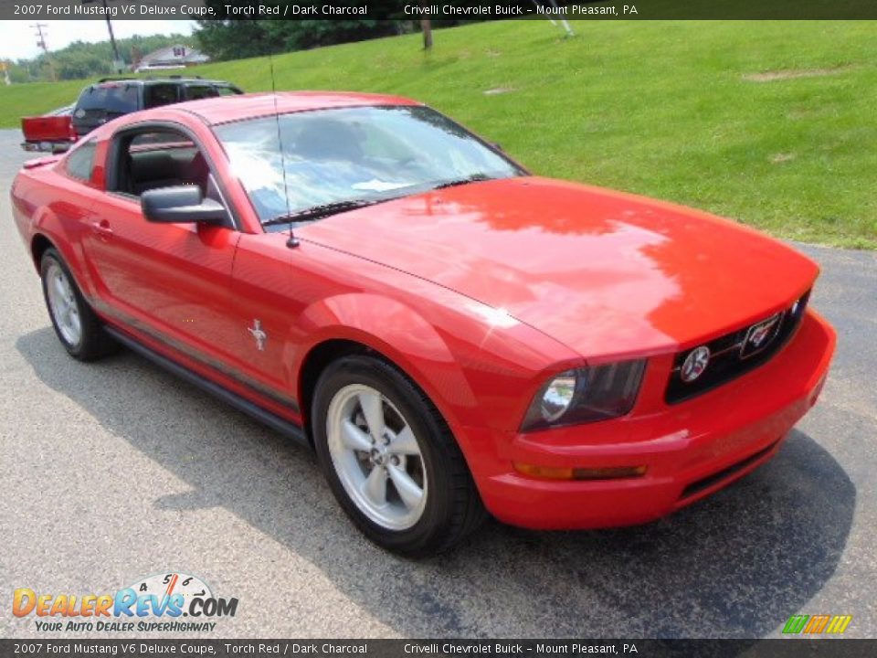 2007 Ford Mustang V6 Deluxe Coupe Torch Red / Dark Charcoal Photo #11
