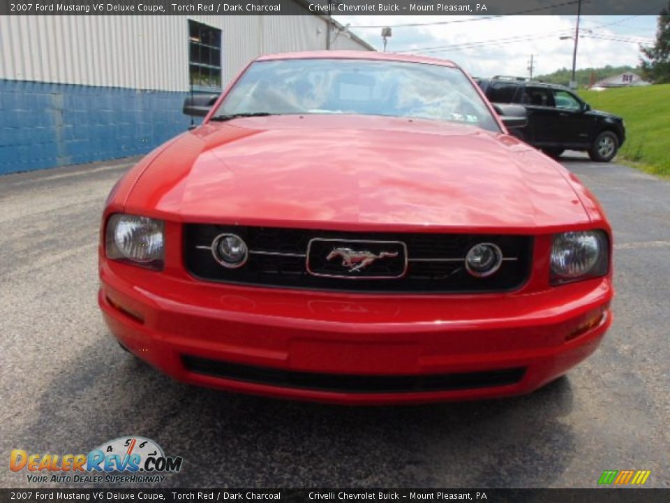 2007 Ford Mustang V6 Deluxe Coupe Torch Red / Dark Charcoal Photo #12