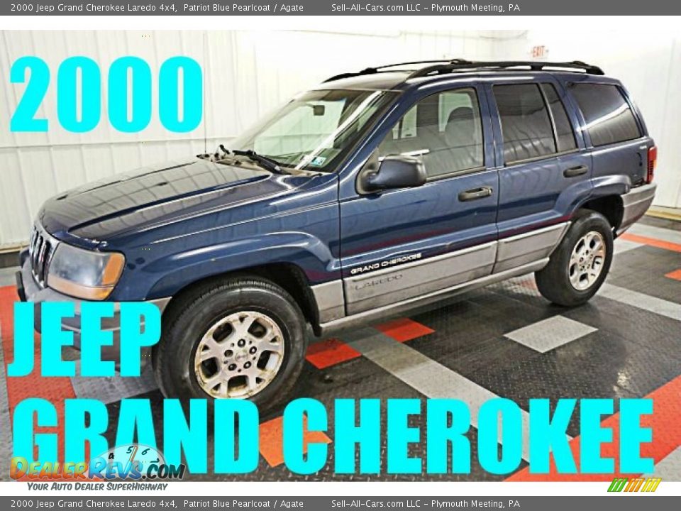 2000 Jeep Grand Cherokee Laredo 4x4 Patriot Blue Pearlcoat / Agate Photo #1
