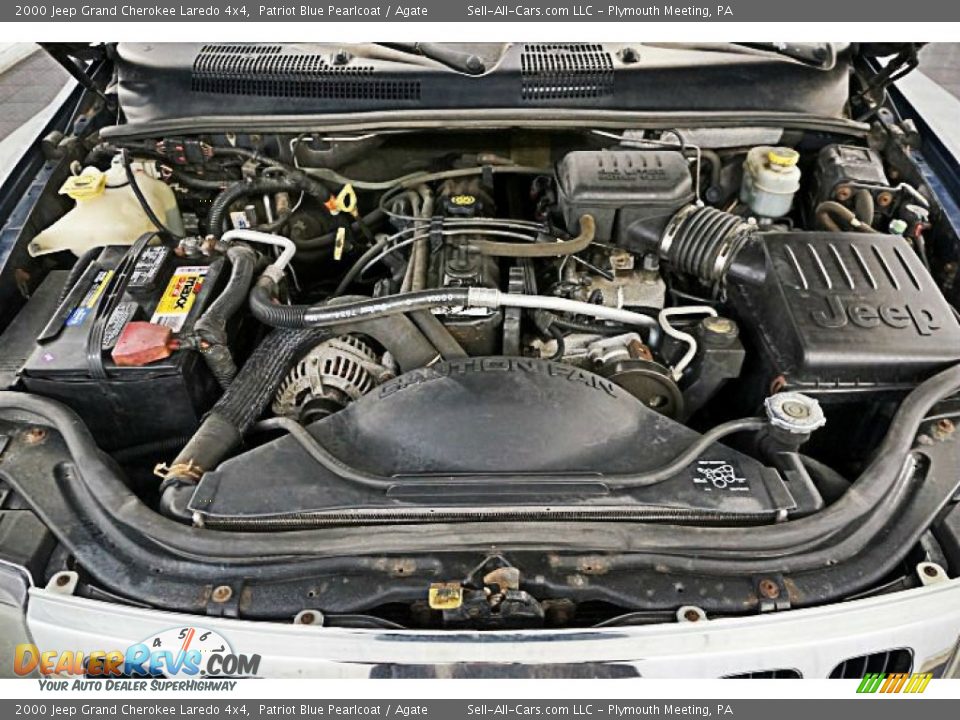 2000 Jeep Grand Cherokee Laredo 4x4 Patriot Blue Pearlcoat / Agate Photo #9