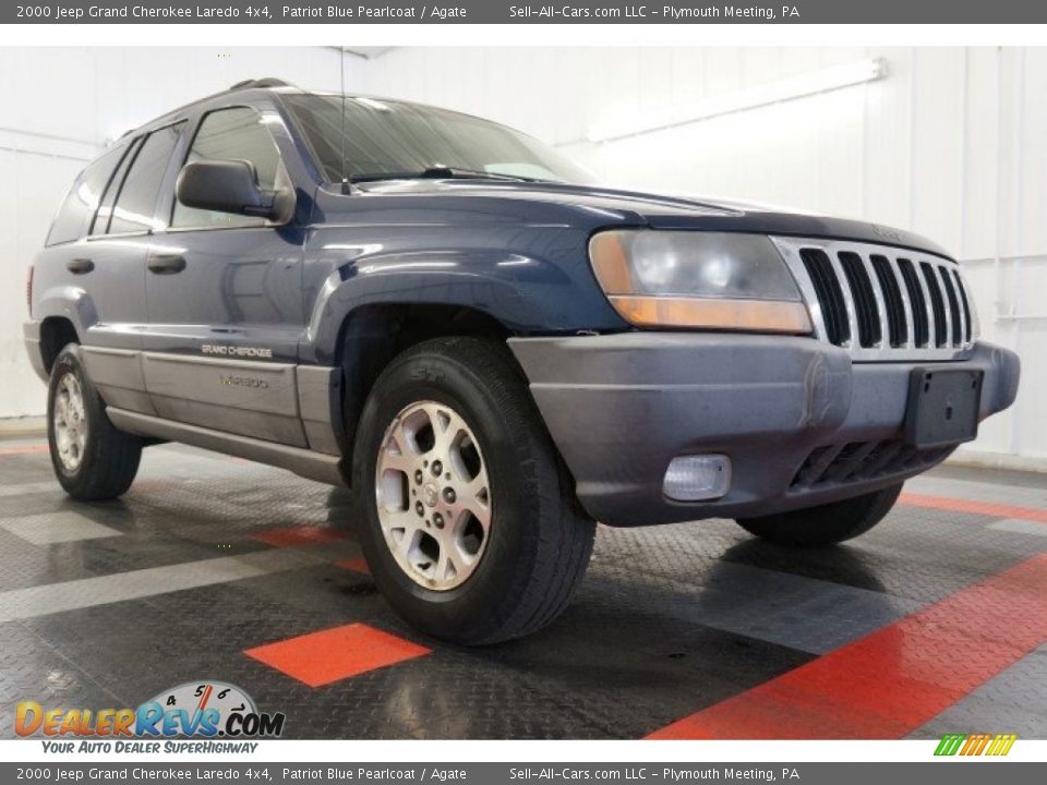 2000 Jeep Grand Cherokee Laredo 4x4 Patriot Blue Pearlcoat / Agate Photo #13