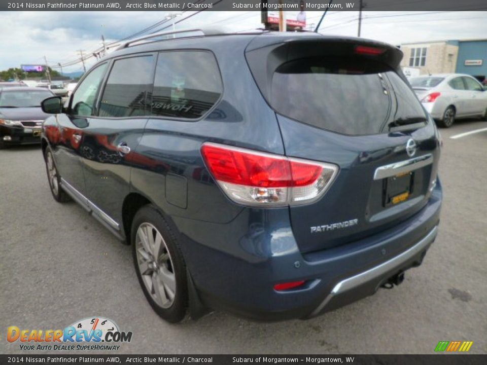 2014 Nissan Pathfinder Platinum AWD Arctic Blue Metallic / Charcoal Photo #4