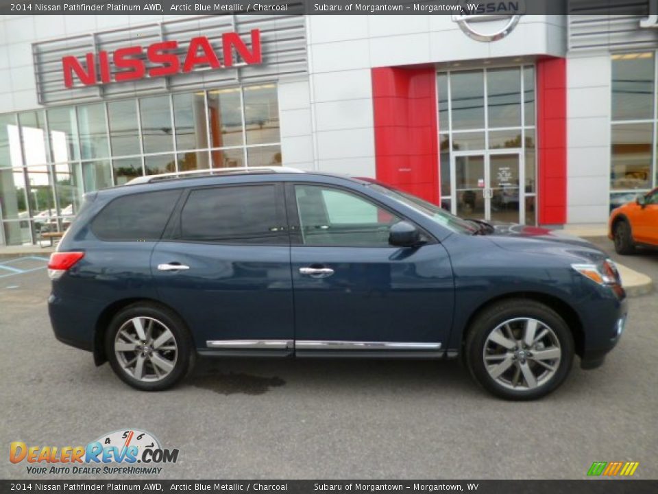 2014 Nissan Pathfinder Platinum AWD Arctic Blue Metallic / Charcoal Photo #6