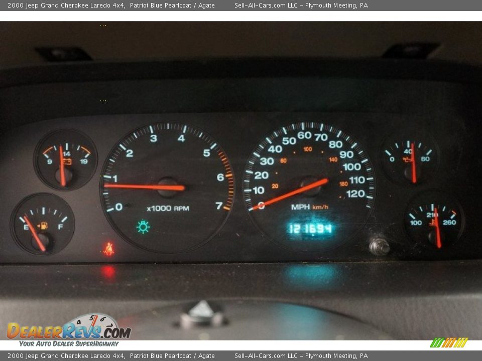 2000 Jeep Grand Cherokee Laredo 4x4 Patriot Blue Pearlcoat / Agate Photo #32