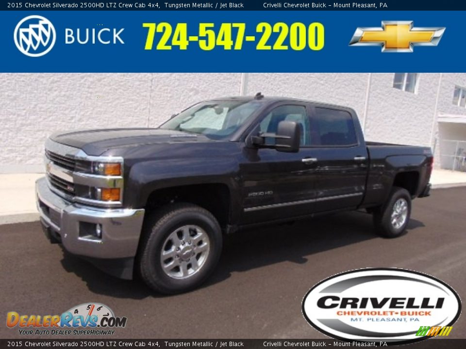 2015 Chevrolet Silverado 2500HD LTZ Crew Cab 4x4 Tungsten Metallic / Jet Black Photo #1