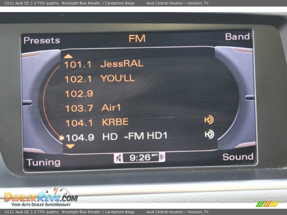 2012 Audi Q5 2.0 TFSI quattro Moonlight Blue Metallic / Cardamom Beige Photo #23