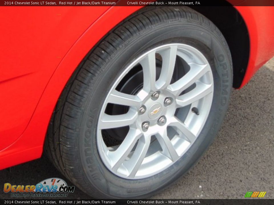 2014 Chevrolet Sonic LT Sedan Red Hot / Jet Black/Dark Titanium Photo #3