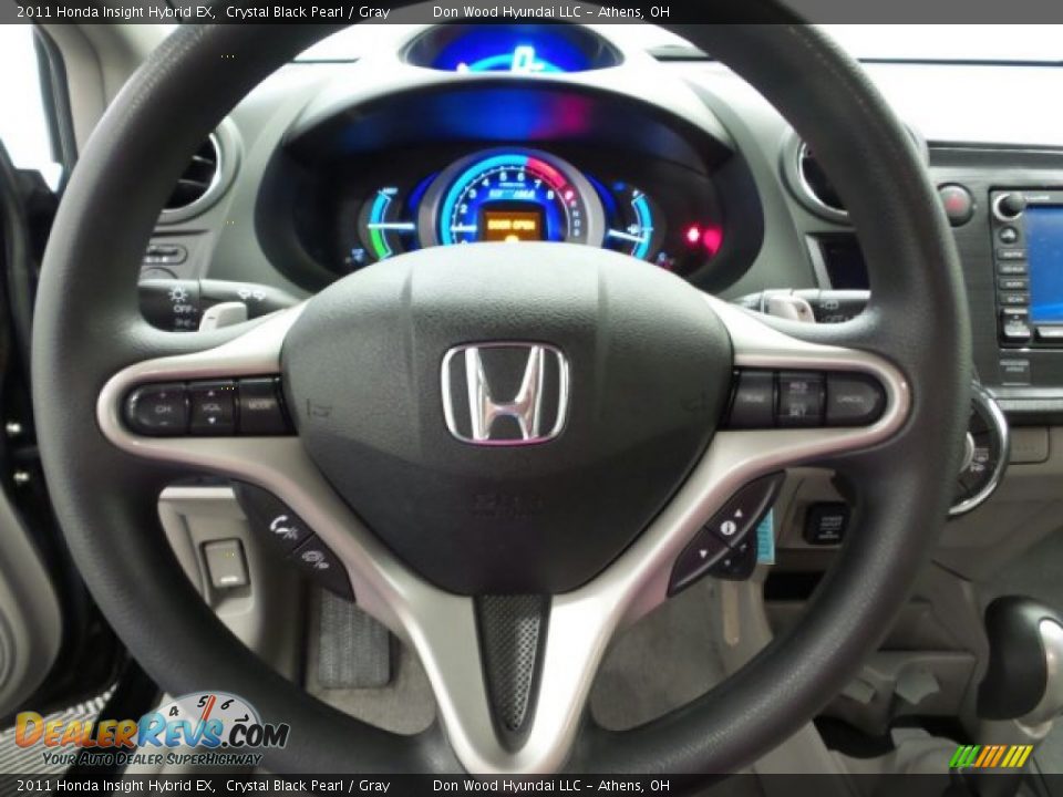 2011 Honda Insight Hybrid EX Crystal Black Pearl / Gray Photo #21