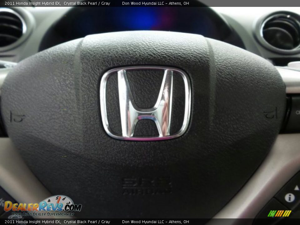 2011 Honda Insight Hybrid EX Crystal Black Pearl / Gray Photo #24