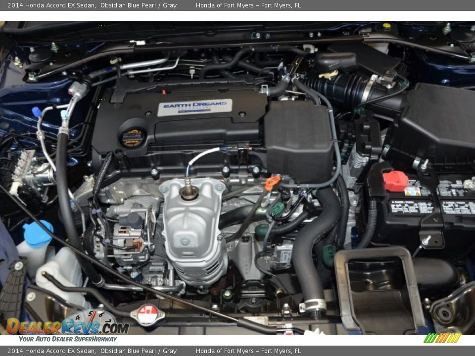 2014 Honda Accord EX Sedan Obsidian Blue Pearl / Gray Photo #31