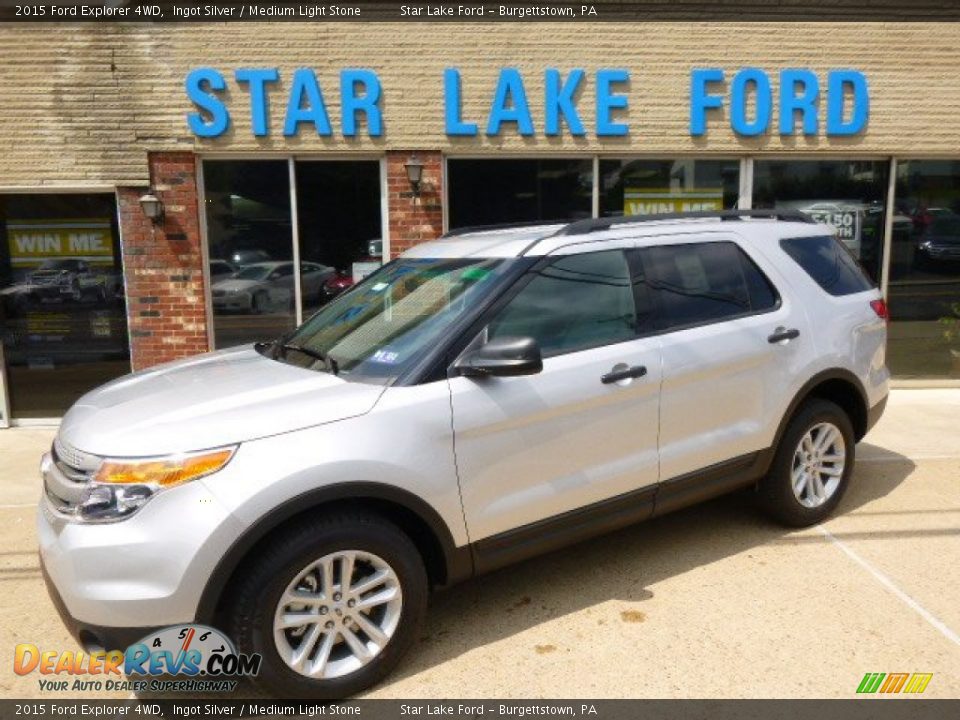 2015 Ford Explorer 4WD Ingot Silver / Medium Light Stone Photo #1