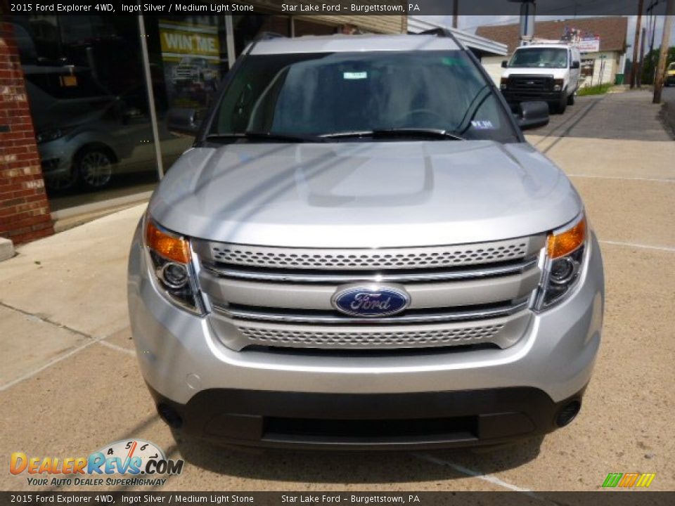 2015 Ford Explorer 4WD Ingot Silver / Medium Light Stone Photo #2