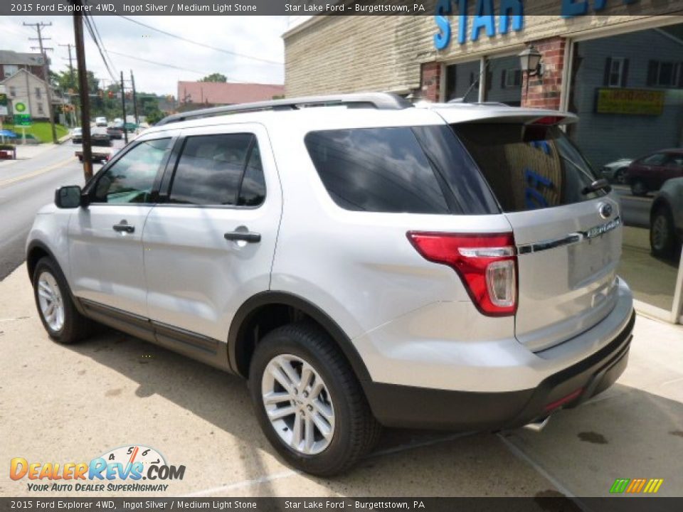2015 Ford Explorer 4WD Ingot Silver / Medium Light Stone Photo #6