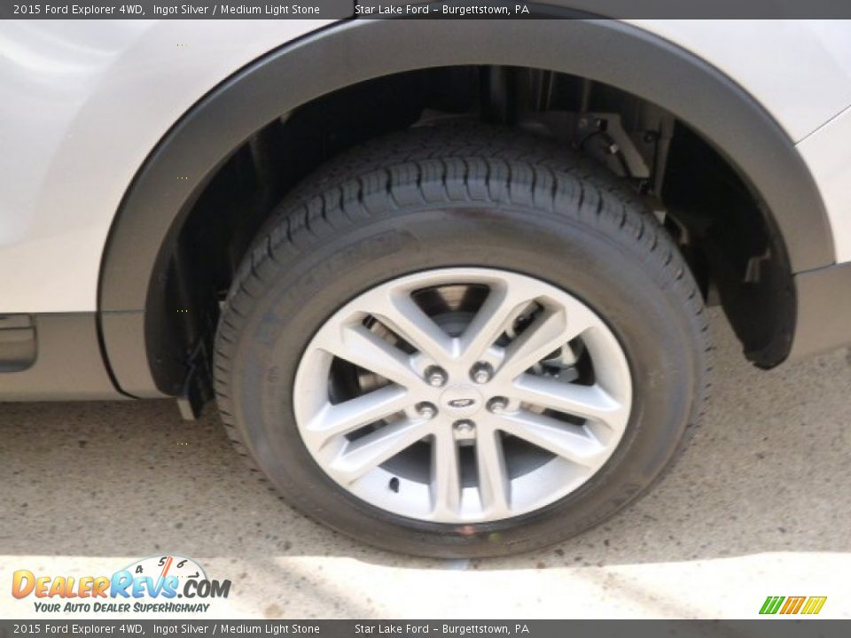 2015 Ford Explorer 4WD Ingot Silver / Medium Light Stone Photo #8