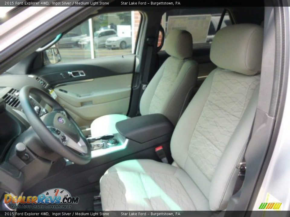 2015 Ford Explorer 4WD Ingot Silver / Medium Light Stone Photo #9