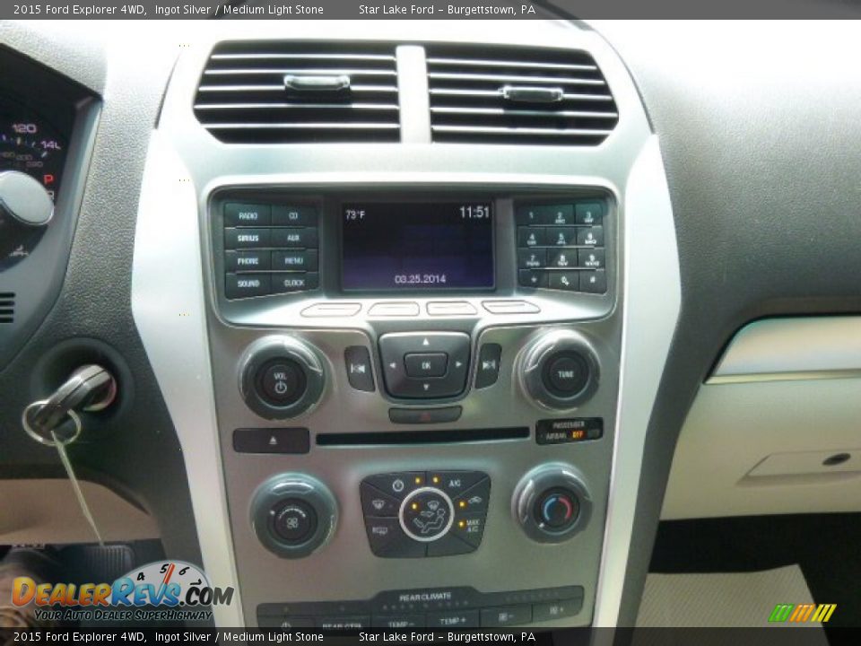 2015 Ford Explorer 4WD Ingot Silver / Medium Light Stone Photo #14