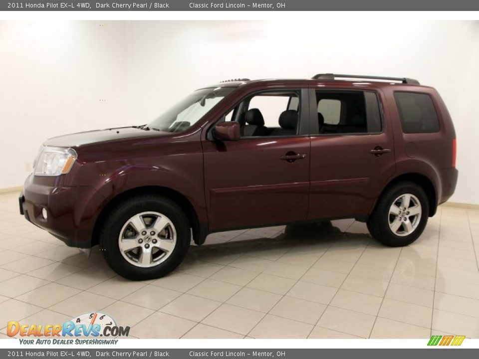 2011 Honda Pilot EX-L 4WD Dark Cherry Pearl / Black Photo #3