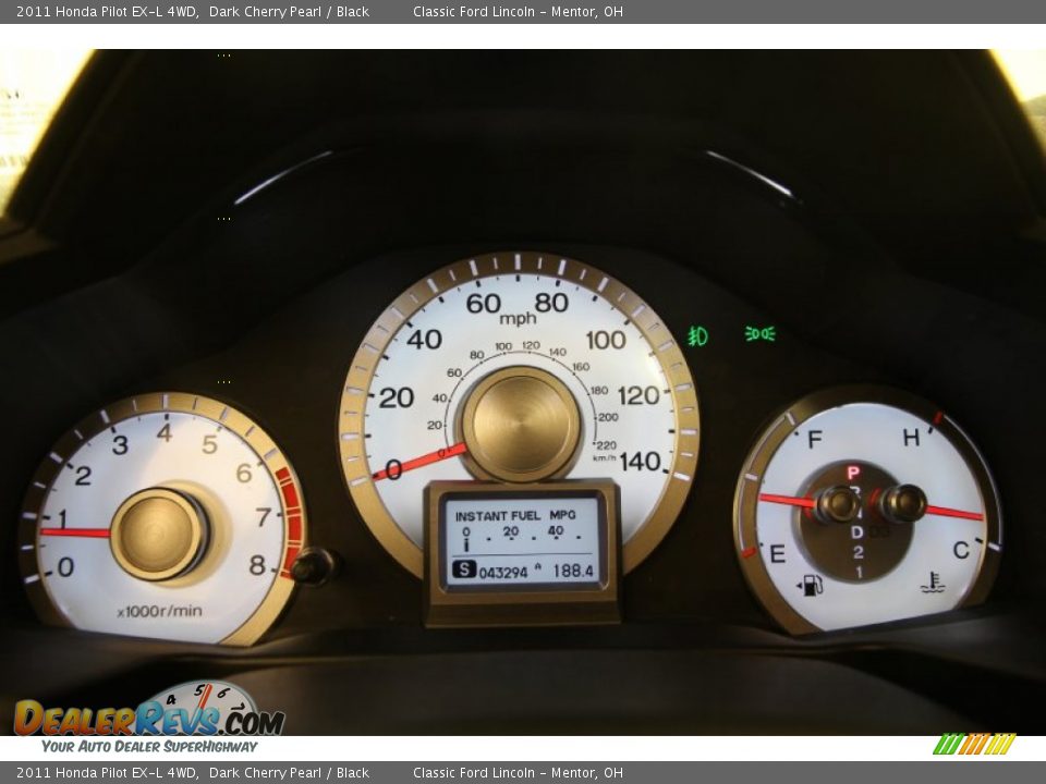 2011 Honda Pilot EX-L 4WD Dark Cherry Pearl / Black Photo #8