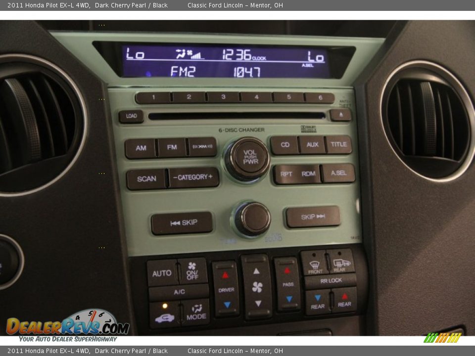 2011 Honda Pilot EX-L 4WD Dark Cherry Pearl / Black Photo #10