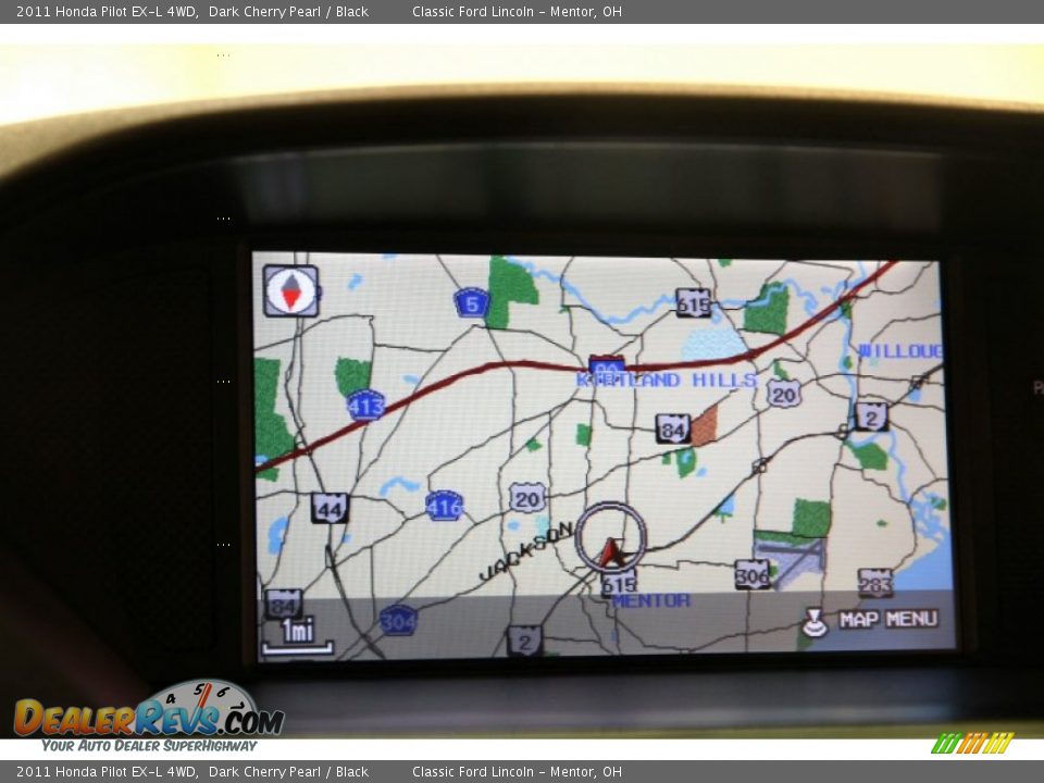 2011 Honda Pilot EX-L 4WD Dark Cherry Pearl / Black Photo #12