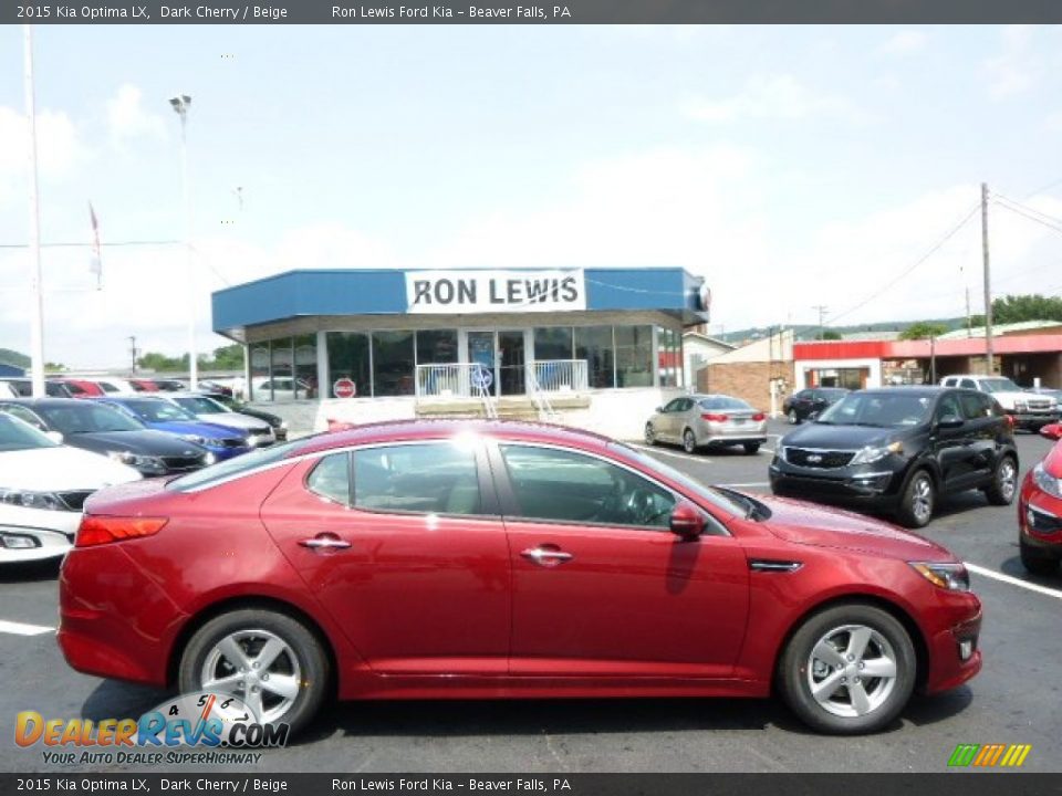 2015 Kia Optima LX Dark Cherry / Beige Photo #1