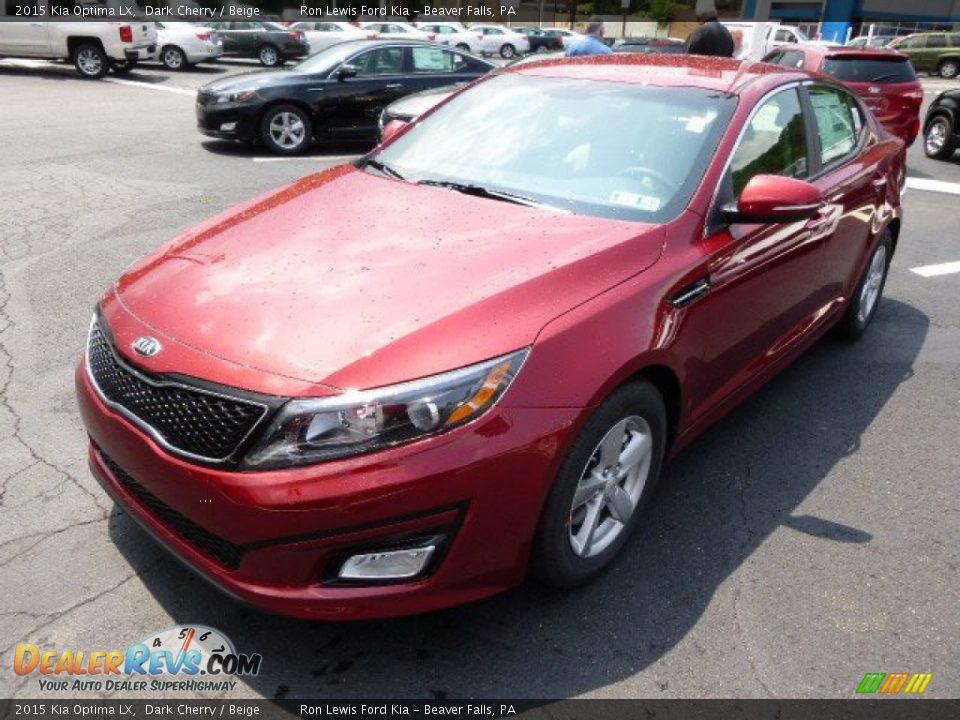 2015 Kia Optima LX Dark Cherry / Beige Photo #4