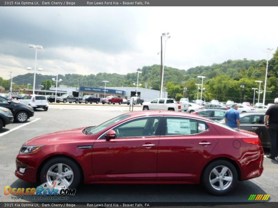 2015 Kia Optima LX Dark Cherry / Beige Photo #5