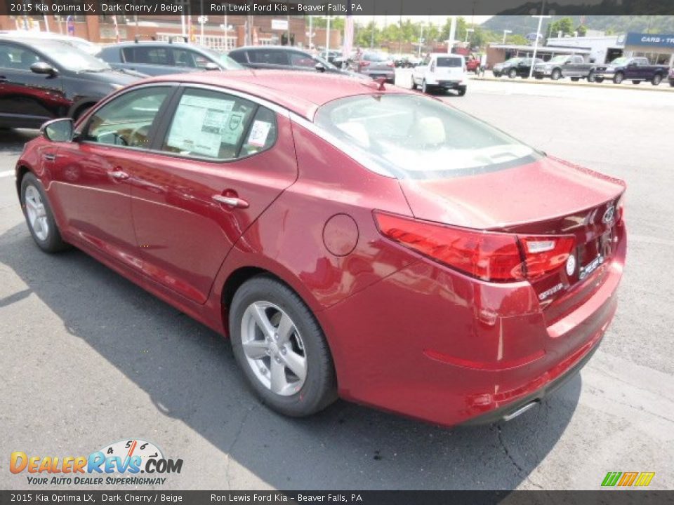 2015 Kia Optima LX Dark Cherry / Beige Photo #6