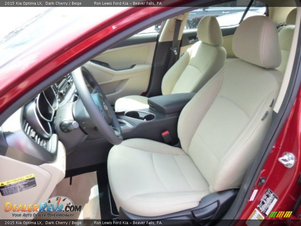 2015 Kia Optima LX Dark Cherry / Beige Photo #10