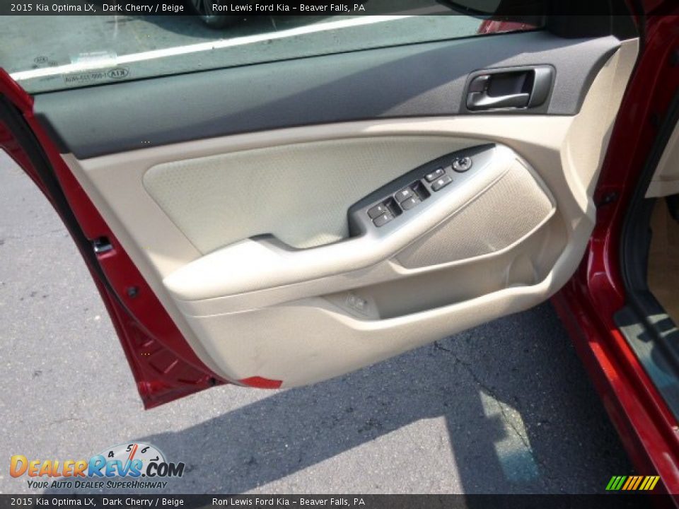 2015 Kia Optima LX Dark Cherry / Beige Photo #11