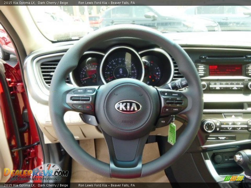2015 Kia Optima LX Dark Cherry / Beige Photo #19