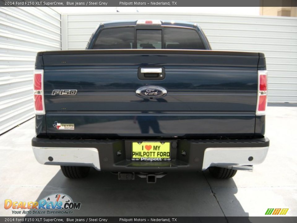 2014 Ford F150 XLT SuperCrew Blue Jeans / Steel Grey Photo #5