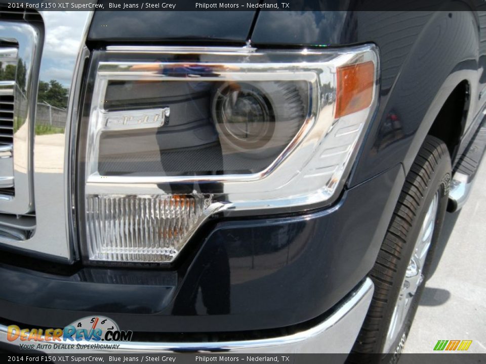 2014 Ford F150 XLT SuperCrew Blue Jeans / Steel Grey Photo #10