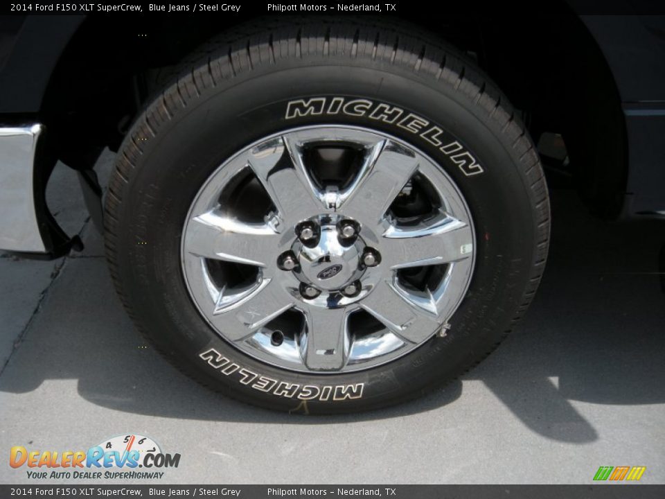 2014 Ford F150 XLT SuperCrew Blue Jeans / Steel Grey Photo #12