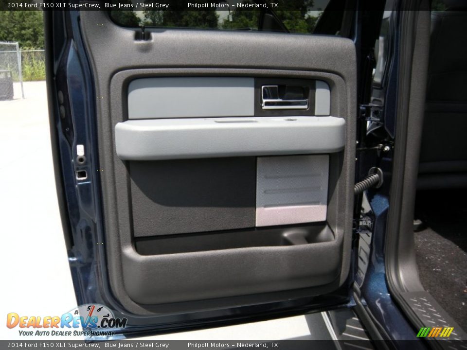 2014 Ford F150 XLT SuperCrew Blue Jeans / Steel Grey Photo #23