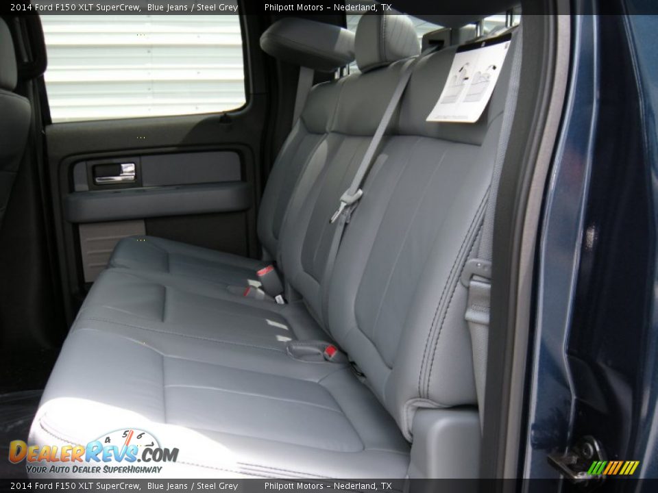 2014 Ford F150 XLT SuperCrew Blue Jeans / Steel Grey Photo #24