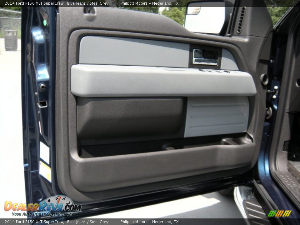 2014 Ford F150 XLT SuperCrew Blue Jeans / Steel Grey Photo #25