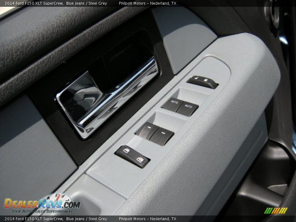 2014 Ford F150 XLT SuperCrew Blue Jeans / Steel Grey Photo #26