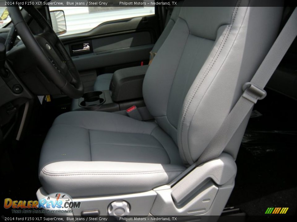 2014 Ford F150 XLT SuperCrew Blue Jeans / Steel Grey Photo #27