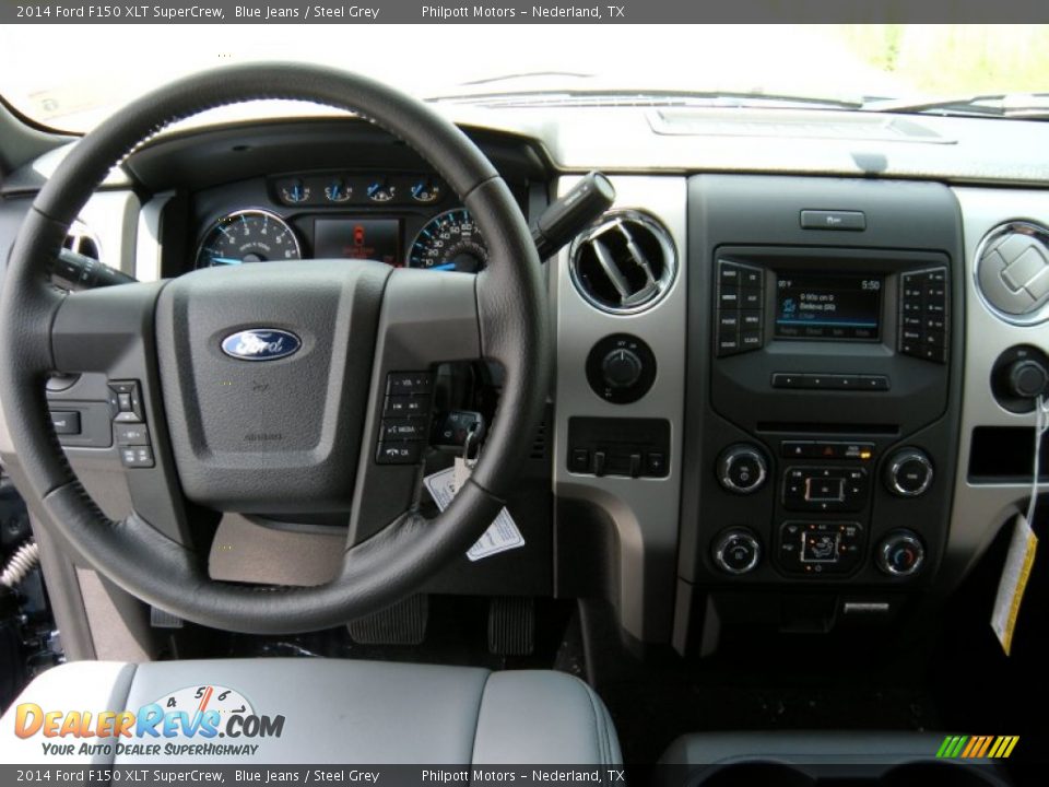 2014 Ford F150 XLT SuperCrew Blue Jeans / Steel Grey Photo #29