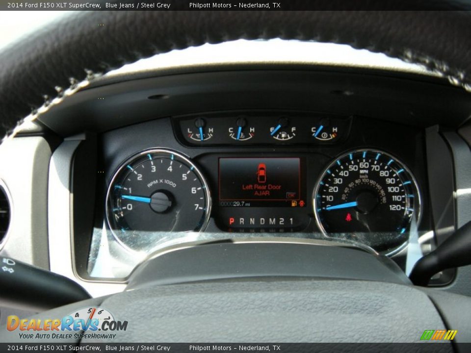 2014 Ford F150 XLT SuperCrew Blue Jeans / Steel Grey Photo #36