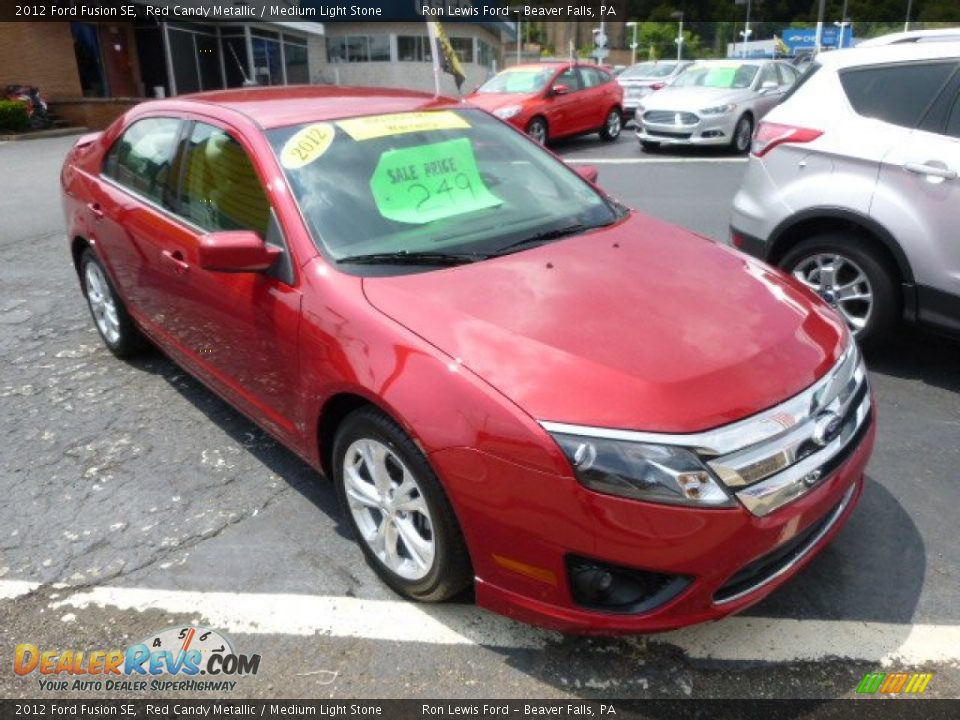 2012 Ford Fusion SE Red Candy Metallic / Medium Light Stone Photo #2